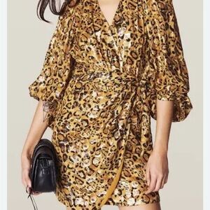 ba&sh Animal Print Mini Dress